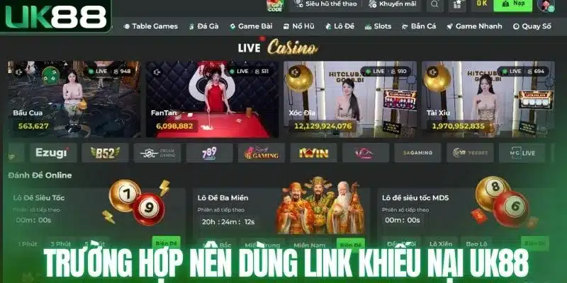 Trường hợp người chơi nên dùng link khiếu nại